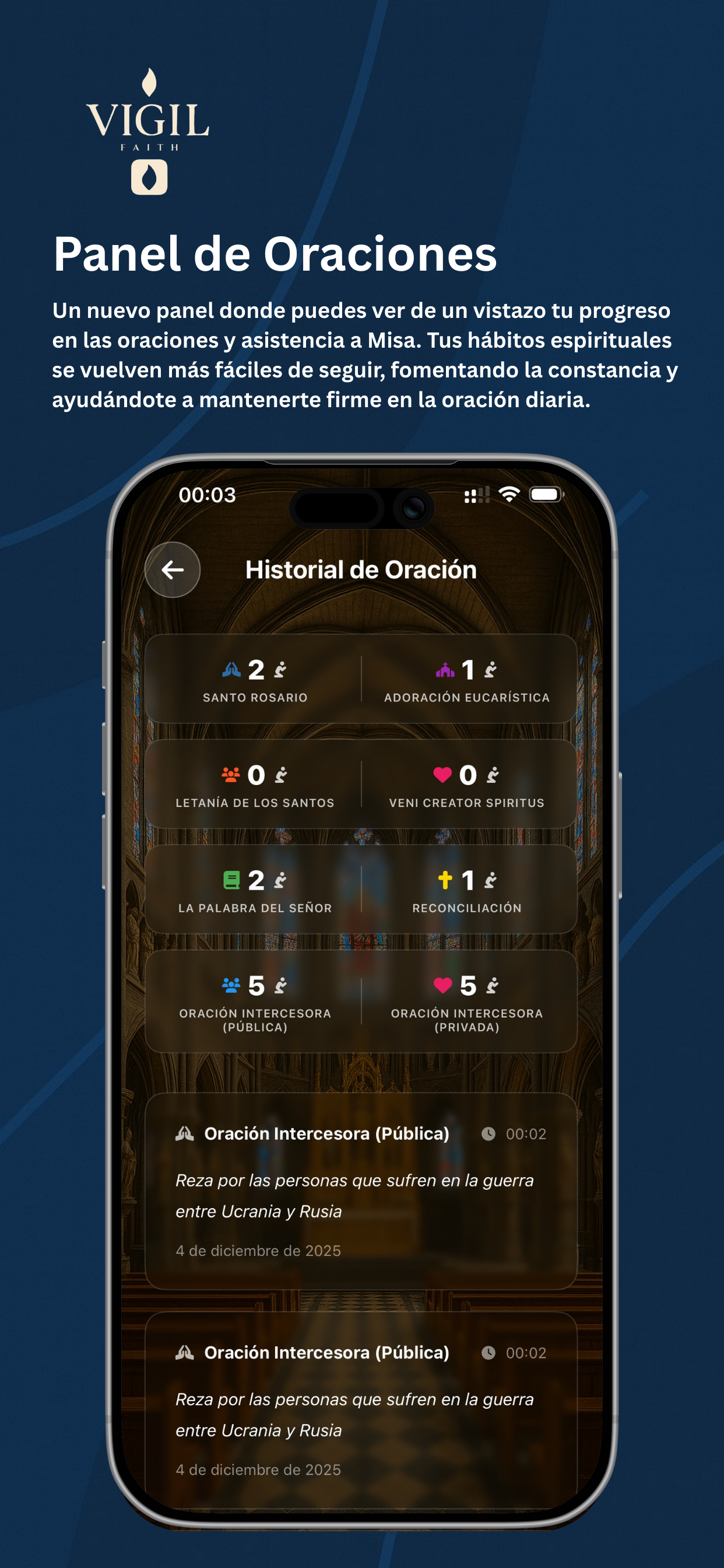 Captura de pantalla de la aplicación Vigil 9