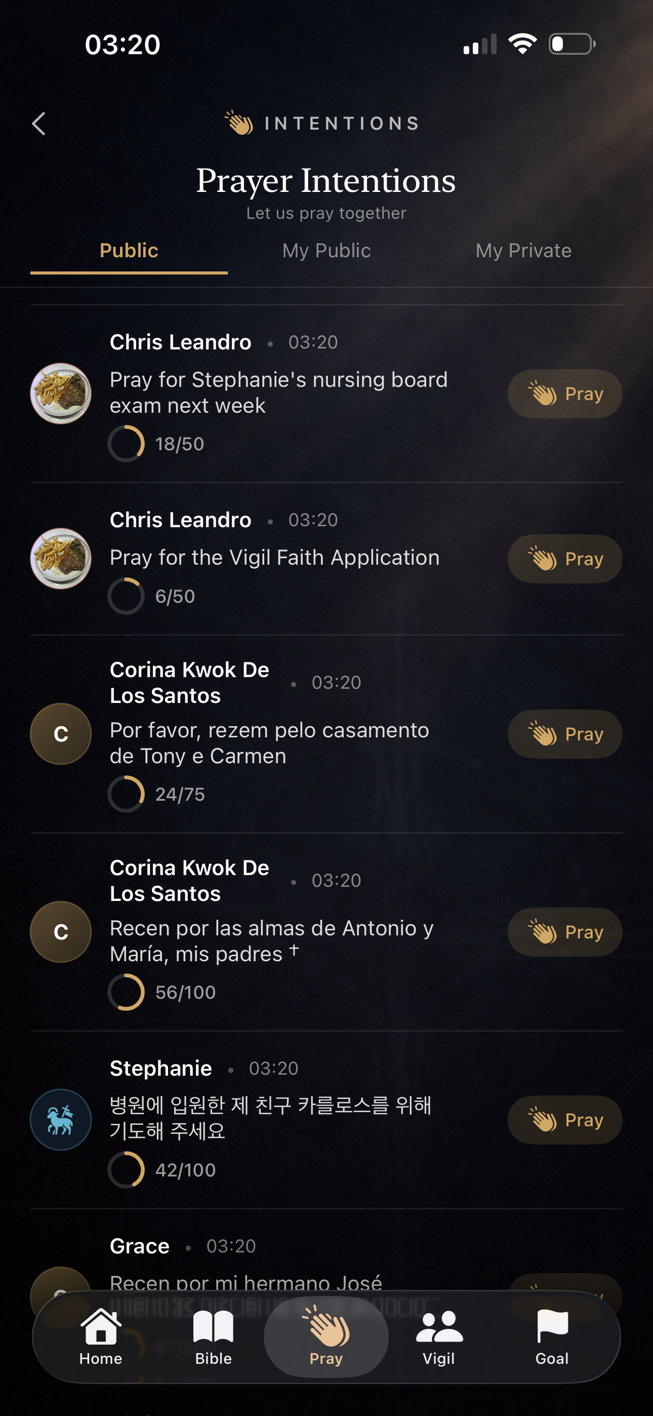 Prayer Intentions
