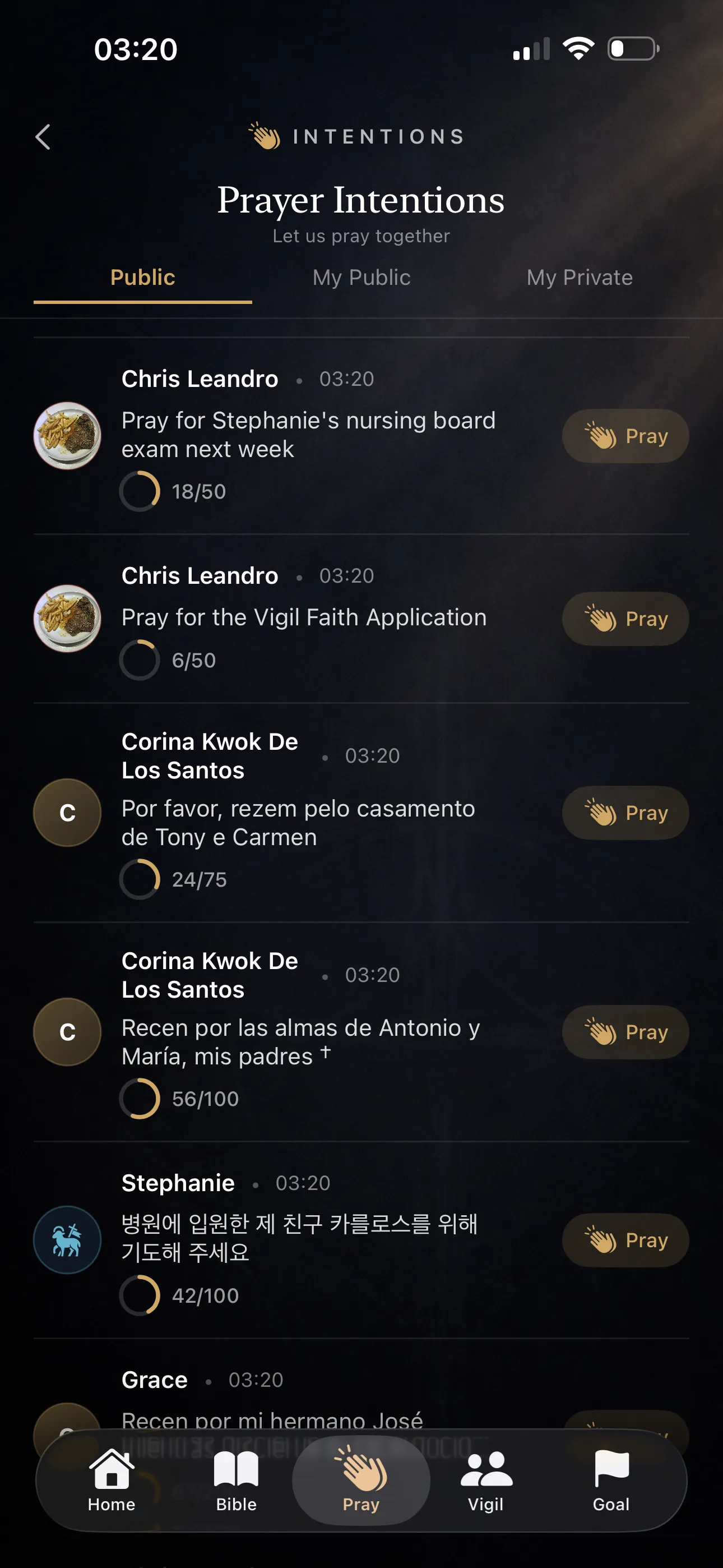 Prayer Intentions