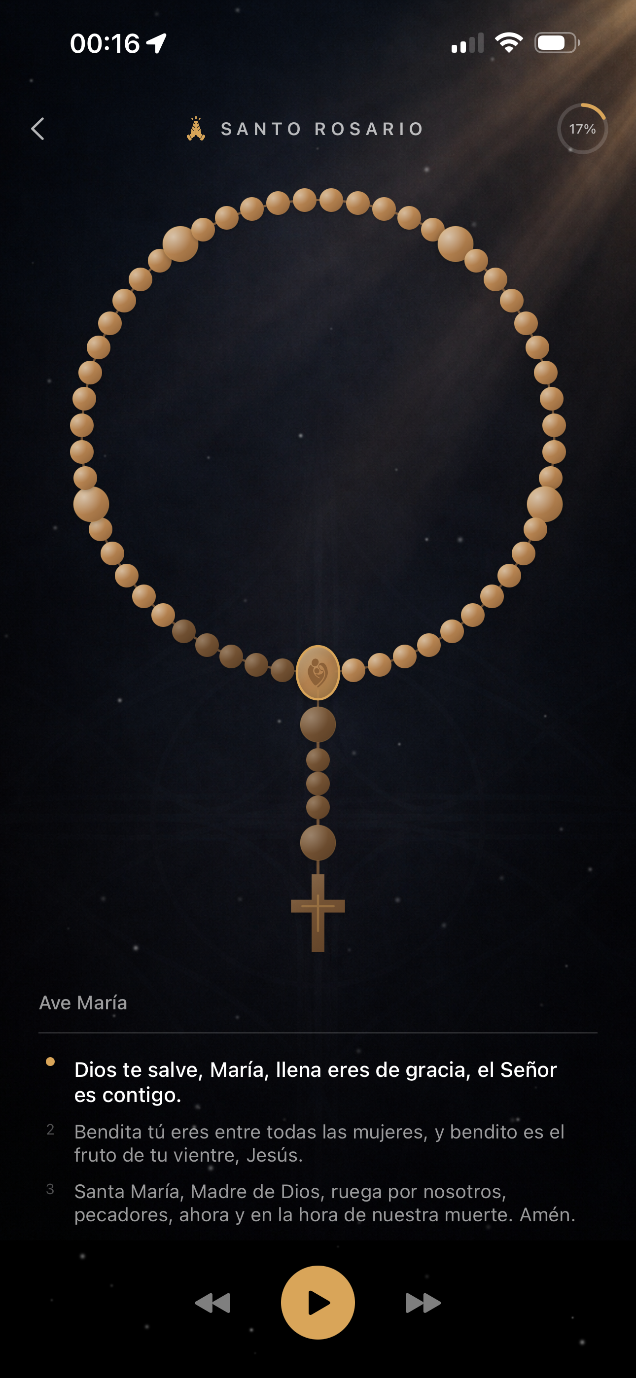 Pantalla del Santo Rosario